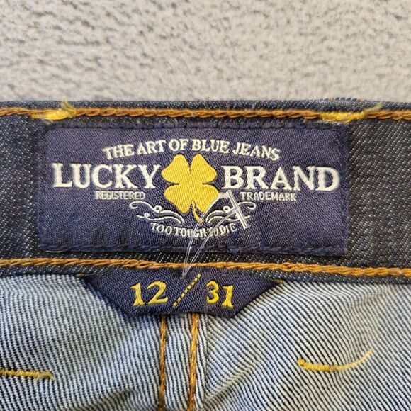 Lucky Brand Womens 12 Jeans Boot Cut Sweet N Low Blue Denim Stretch Distressed - Picture 3 of 12